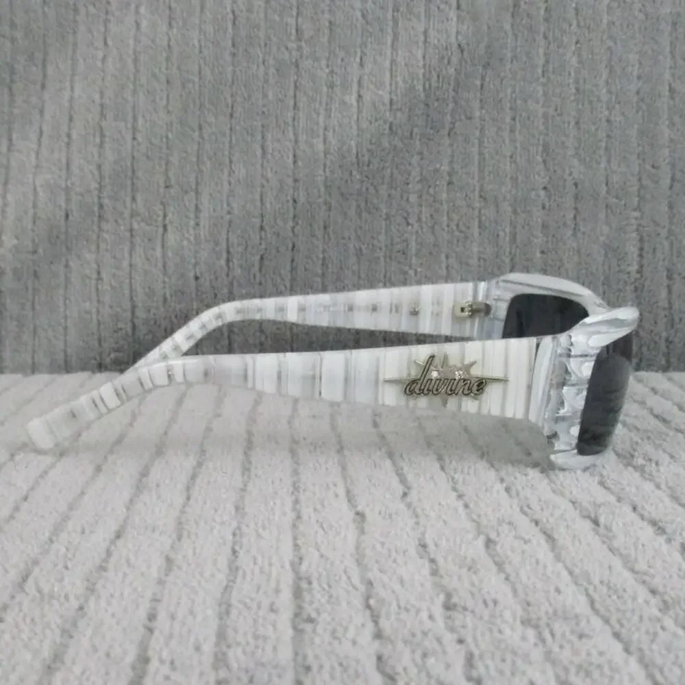 New Divine Eyewear Crush White Horn/Polarized Smoke Sunglasses NWT Women's